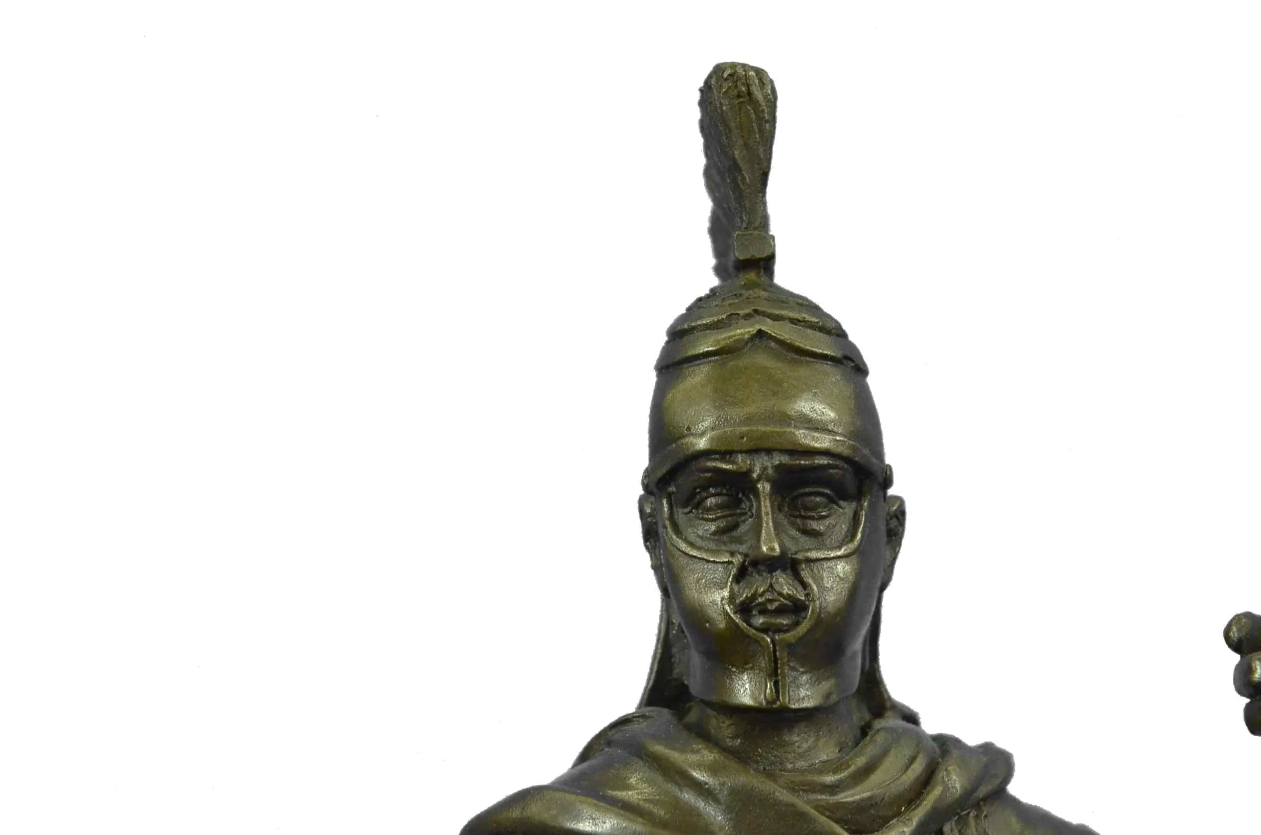 Bronze Sculpture Roman Warrior with Armor Bronze Sculpture Statue Figurine Deco