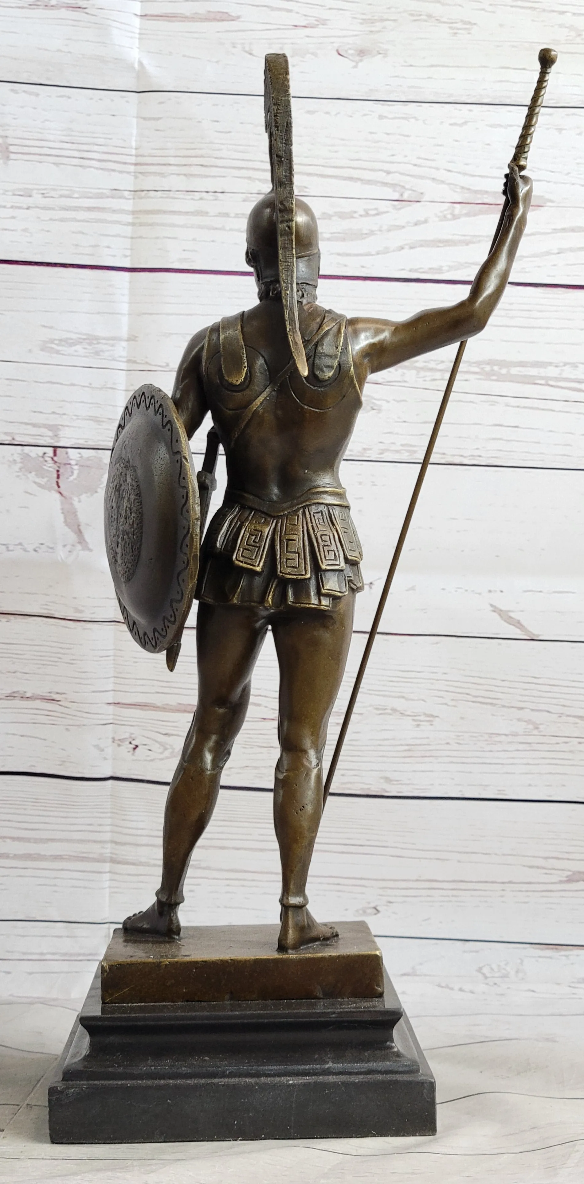 Greek Hero Achilles Warrior Bronze Sculpture Statue by Johannes Gotz