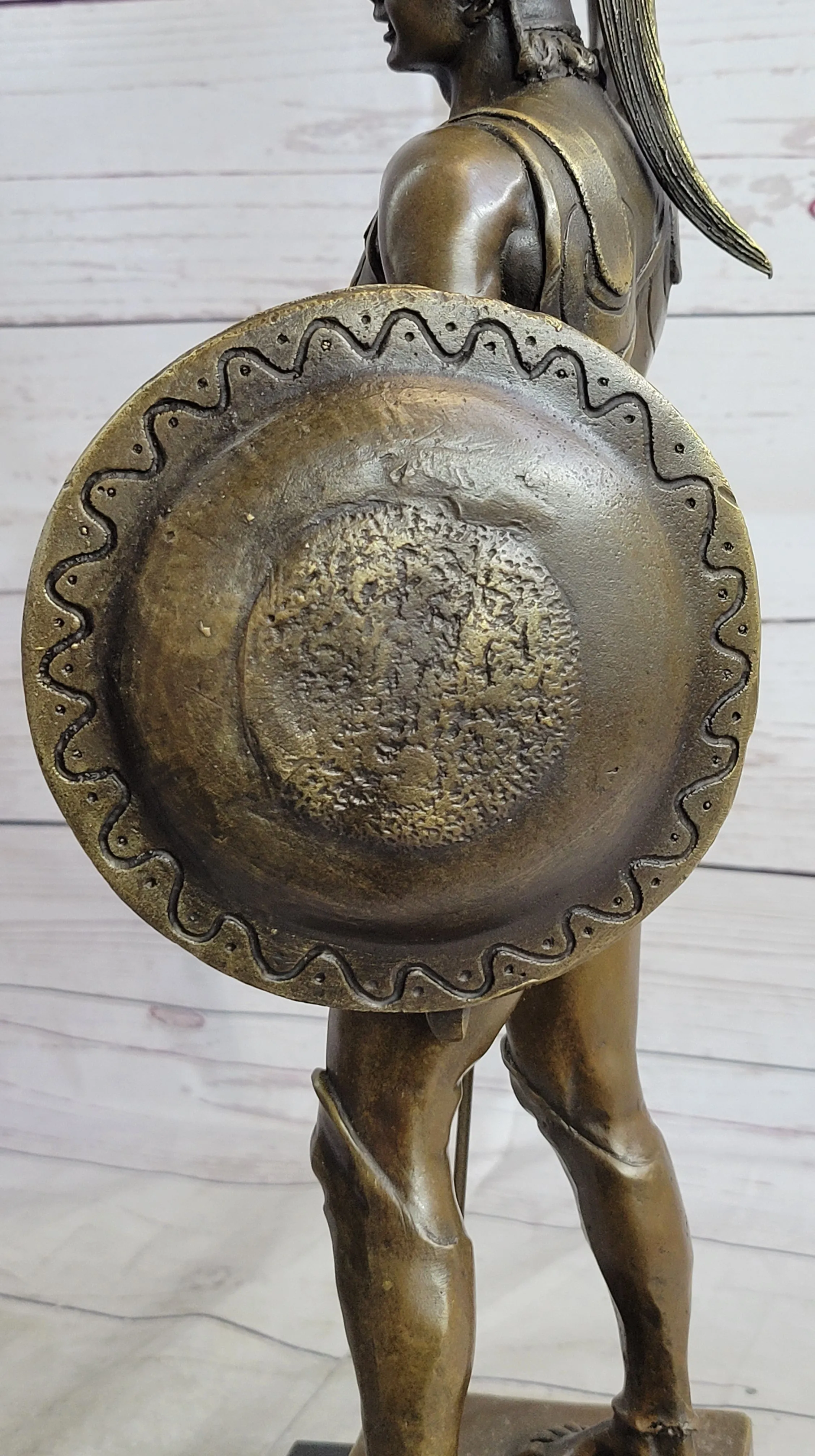 Greek Hero Achilles Warrior Bronze Sculpture Statue by Johannes Gotz