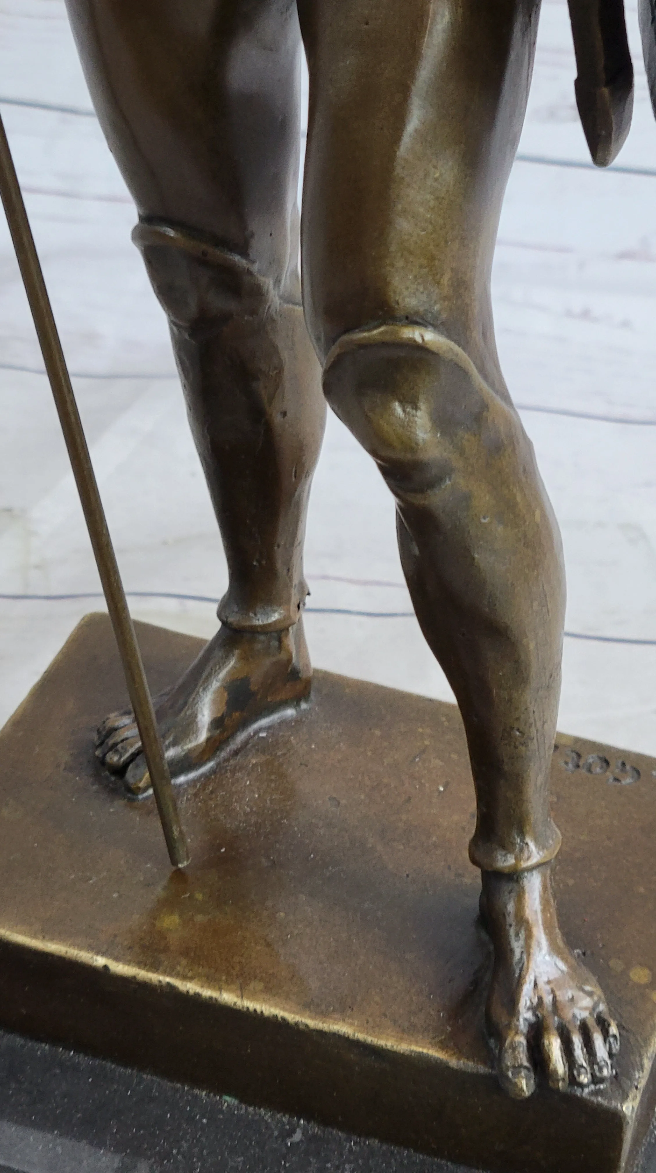 Greek Hero Achilles Warrior Bronze Sculpture Statue by Johannes Gotz