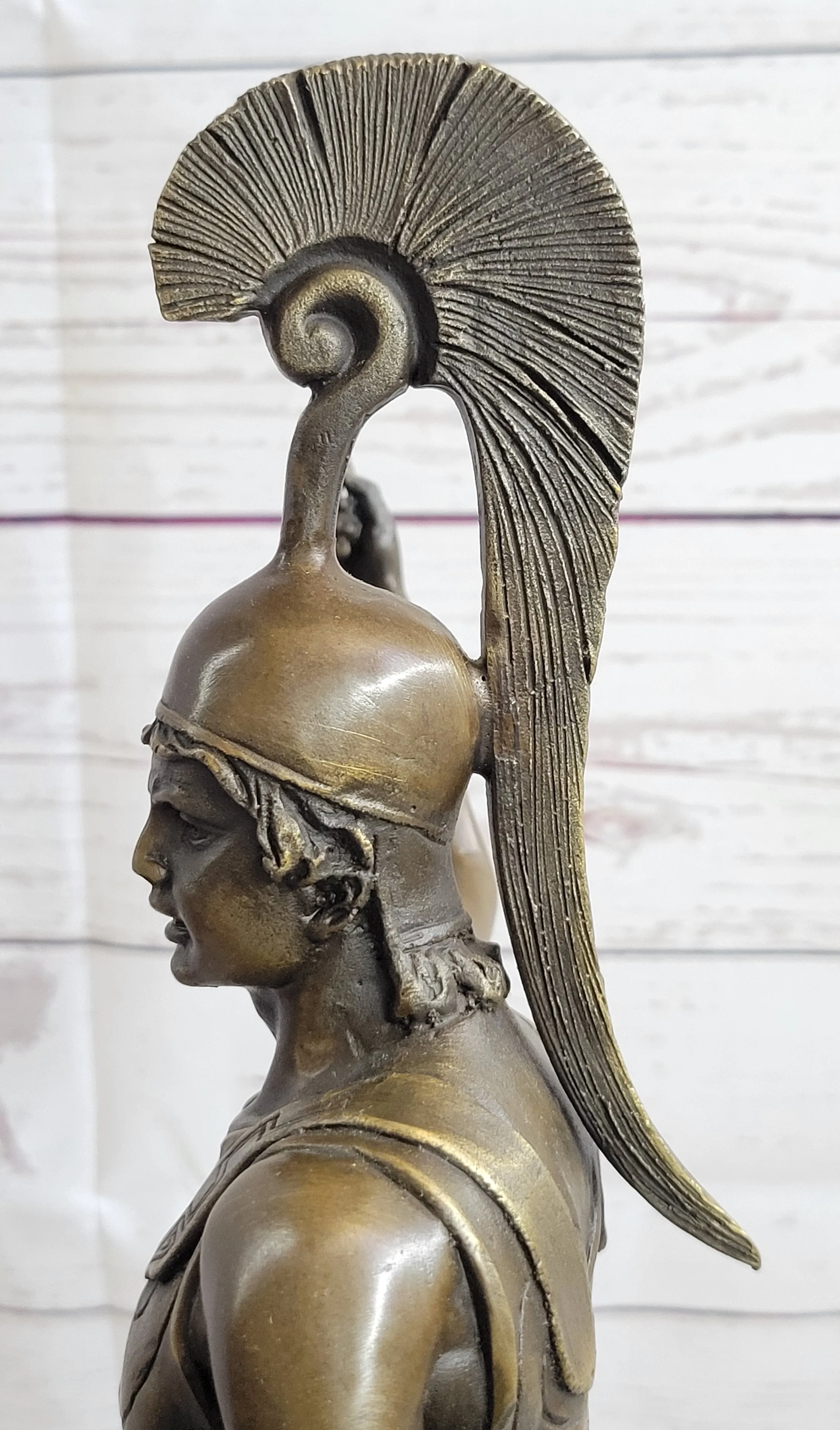 Greek Hero Achilles Warrior Bronze Sculpture Statue by Johannes Gotz