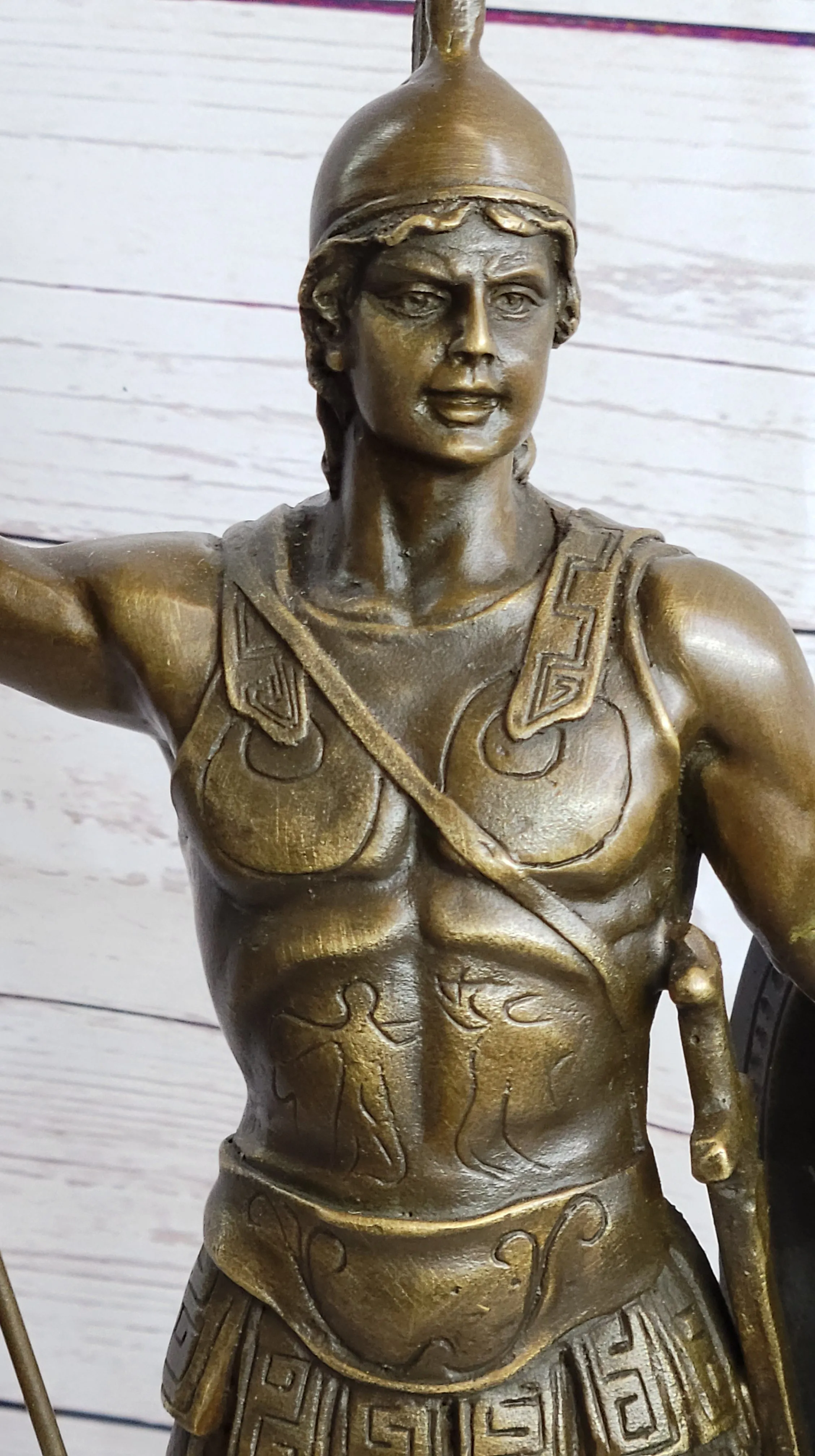 Greek Hero Achilles Warrior Bronze Sculpture Statue by Johannes Gotz
