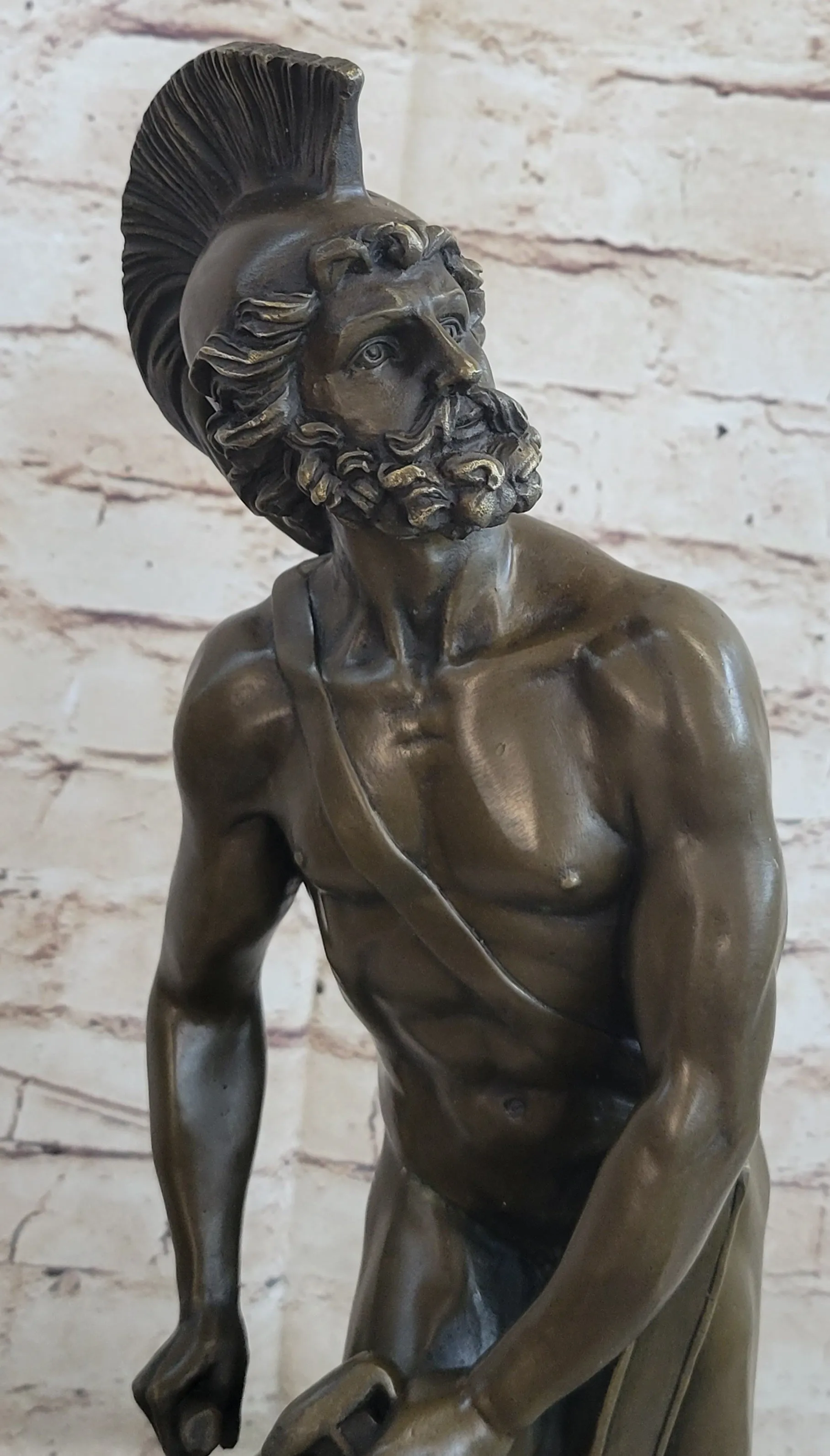 Greek Warrior Hero Achilles Hercules Odysseus Mythology Bronze Statue Sculpture Figure