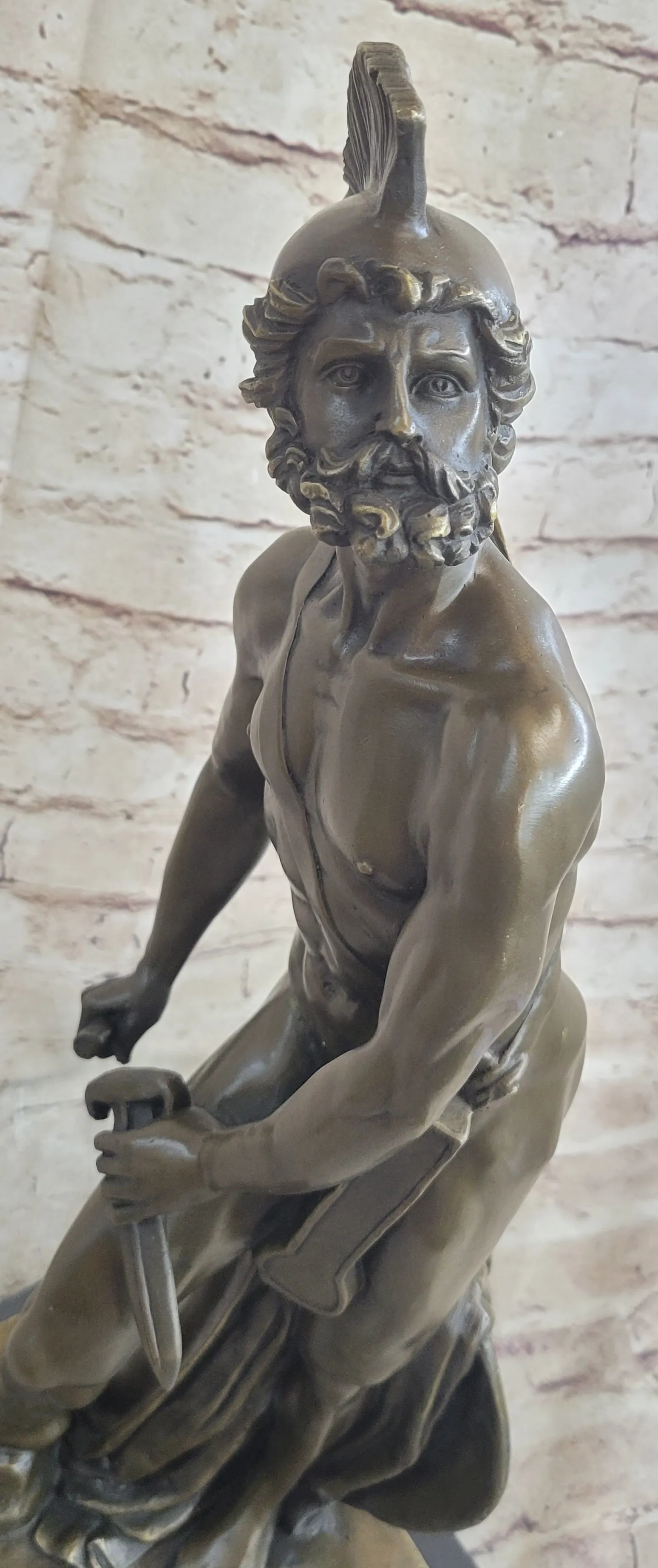 Greek Warrior Hero Achilles Hercules Odysseus Mythology Bronze Statue Sculpture Figure
