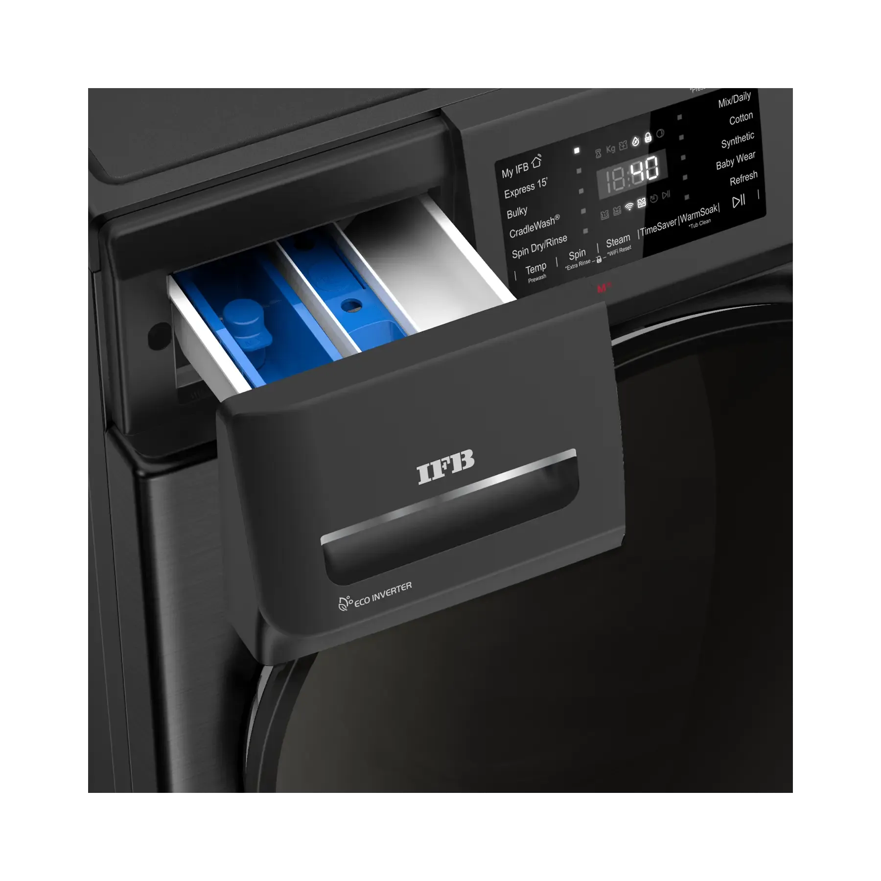 IFB Executive Plus BXN 1014KH Front Load Washing Machine 10 kg | 1400 rpm | Black Hairline Finish