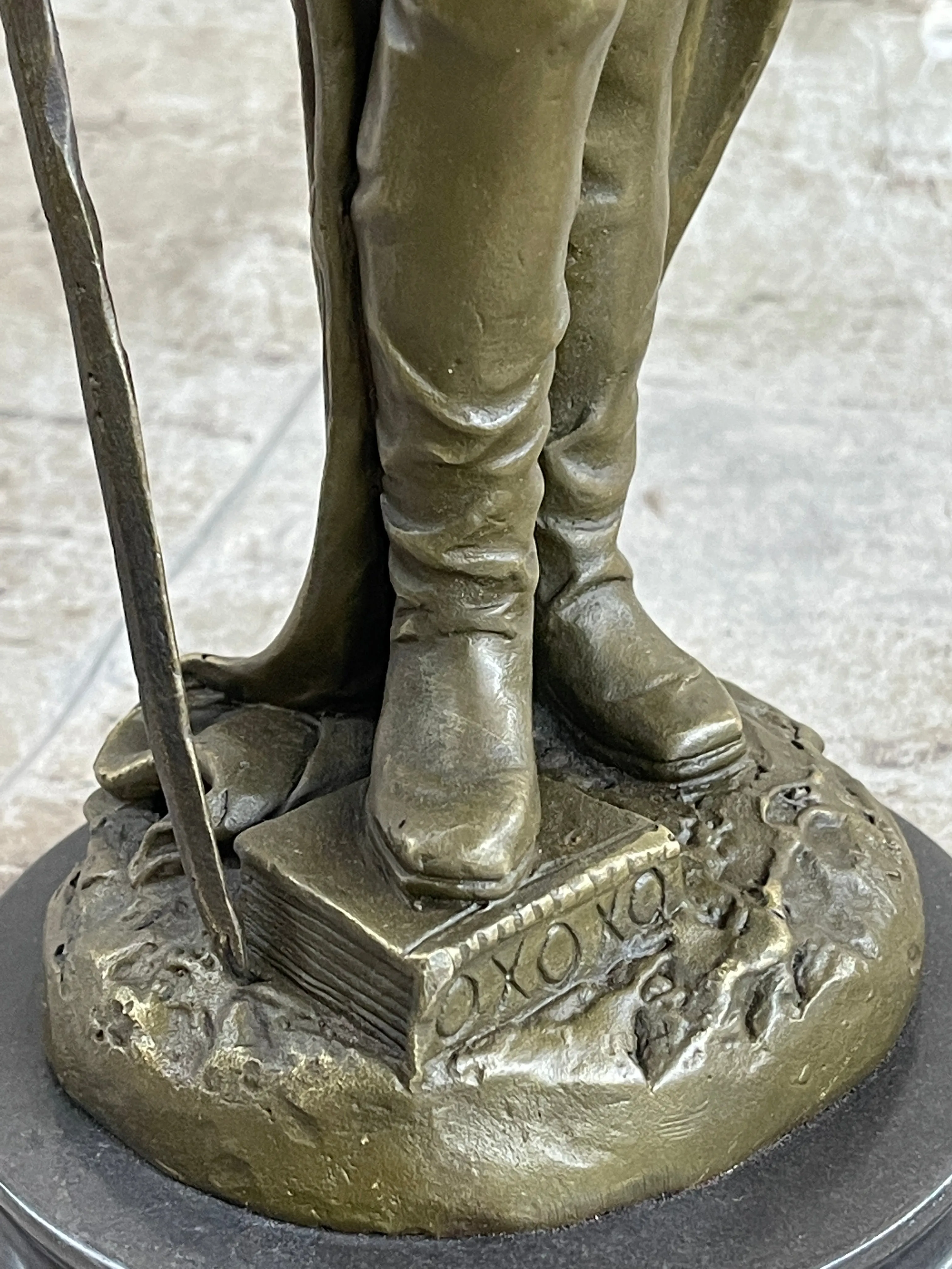 Italian Renaissance Warrior Knight Bronze Statue Sculpture Figure 15" x 7"