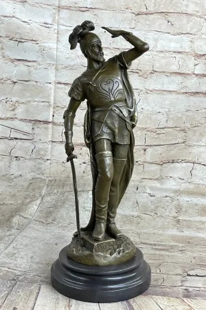 Italian Renaissance Warrior Knight Bronze Statue Sculpture Figure 15" x 7"