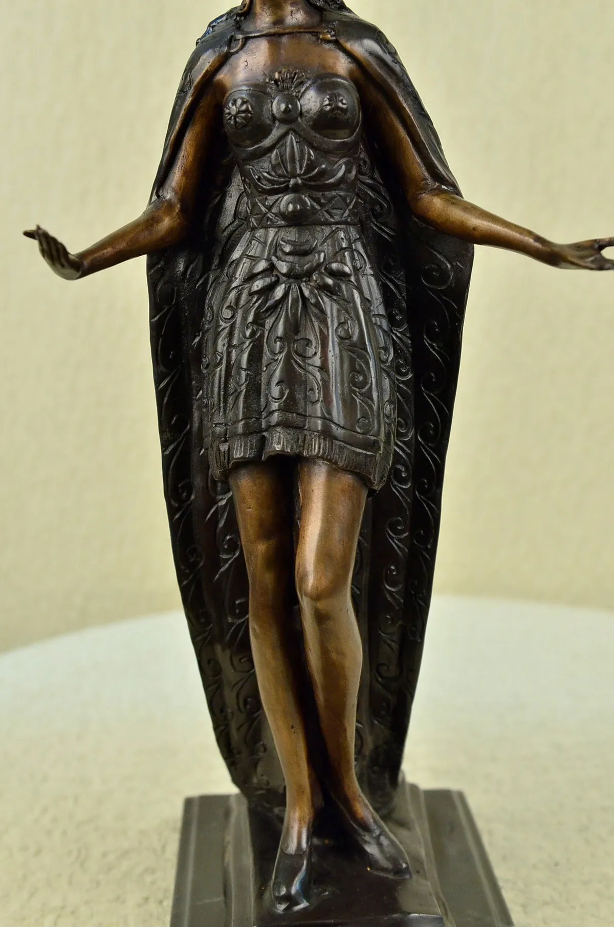 Military Soldier Spartan Gladiator Spear Shield Bronze Marble Statue Sculpture