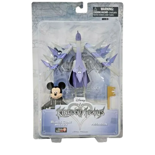 [Pre-Owned] Disney Kingdom Hearts Series 3 Black Coat Mickey & Assassin Action Figure Set