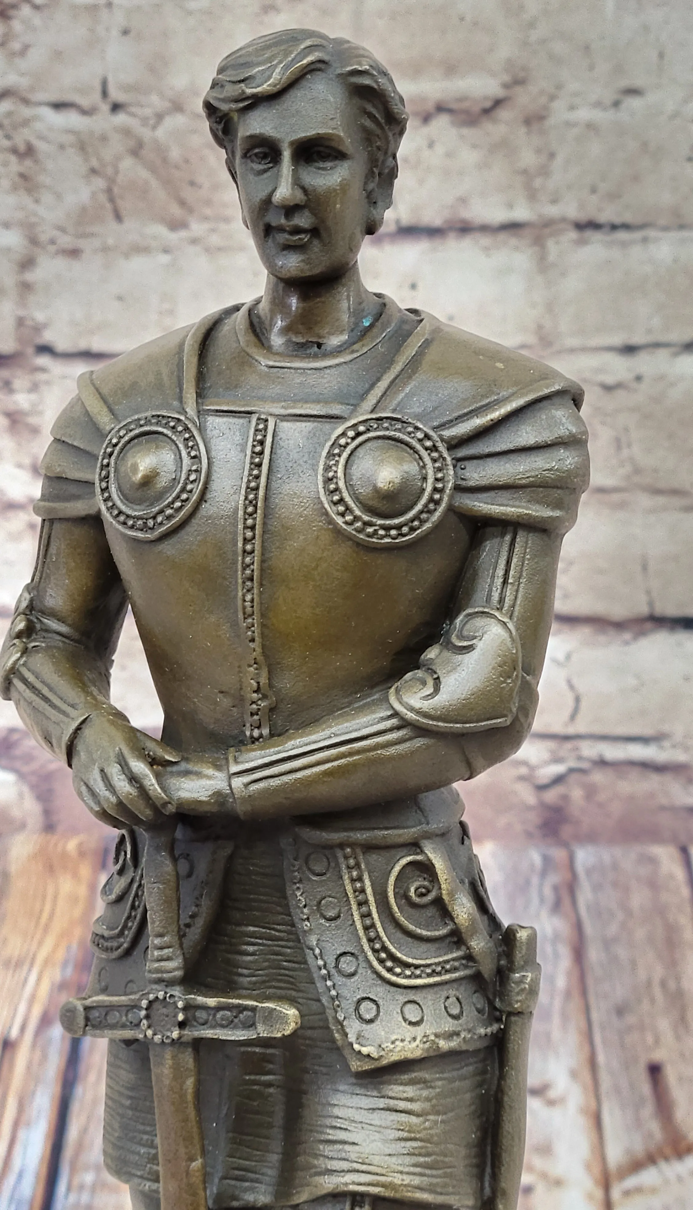 Saint Joan of Arc Bronze Metal Sculpture Statue French History Figurine Decor