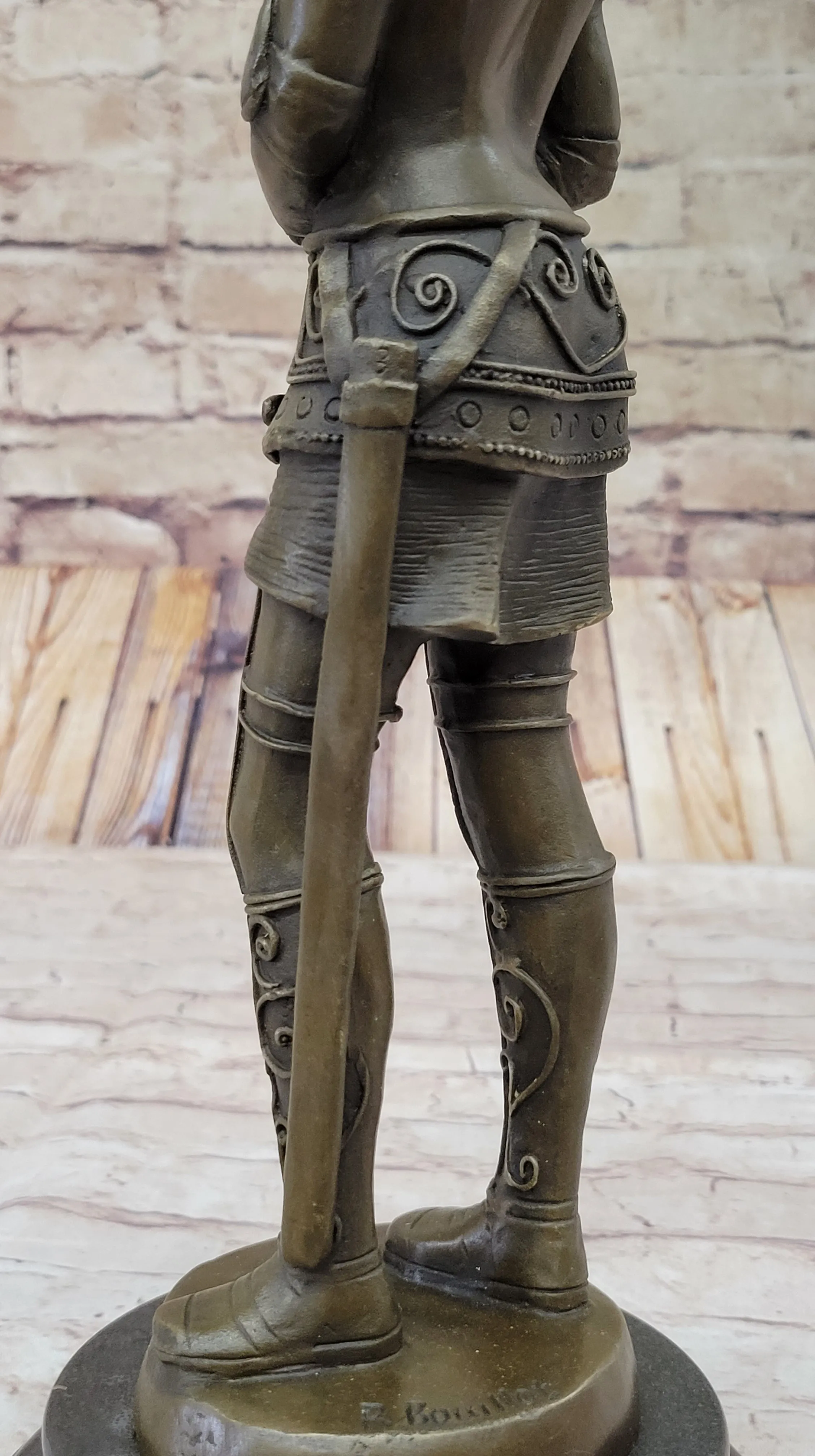 Saint Joan of Arc Bronze Metal Sculpture Statue French History Figurine Decor