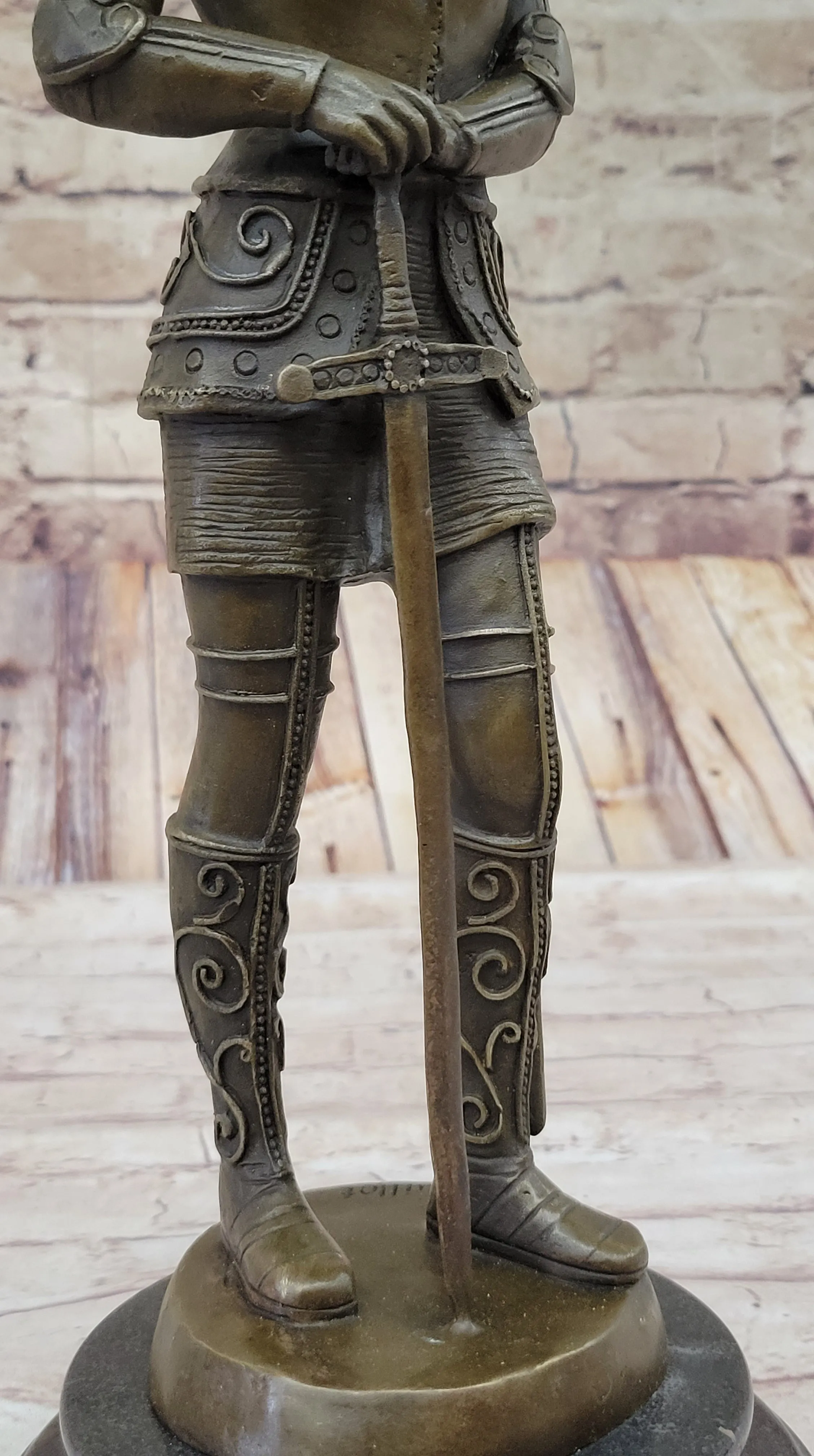 Saint Joan of Arc Bronze Metal Sculpture Statue French History Figurine Decor