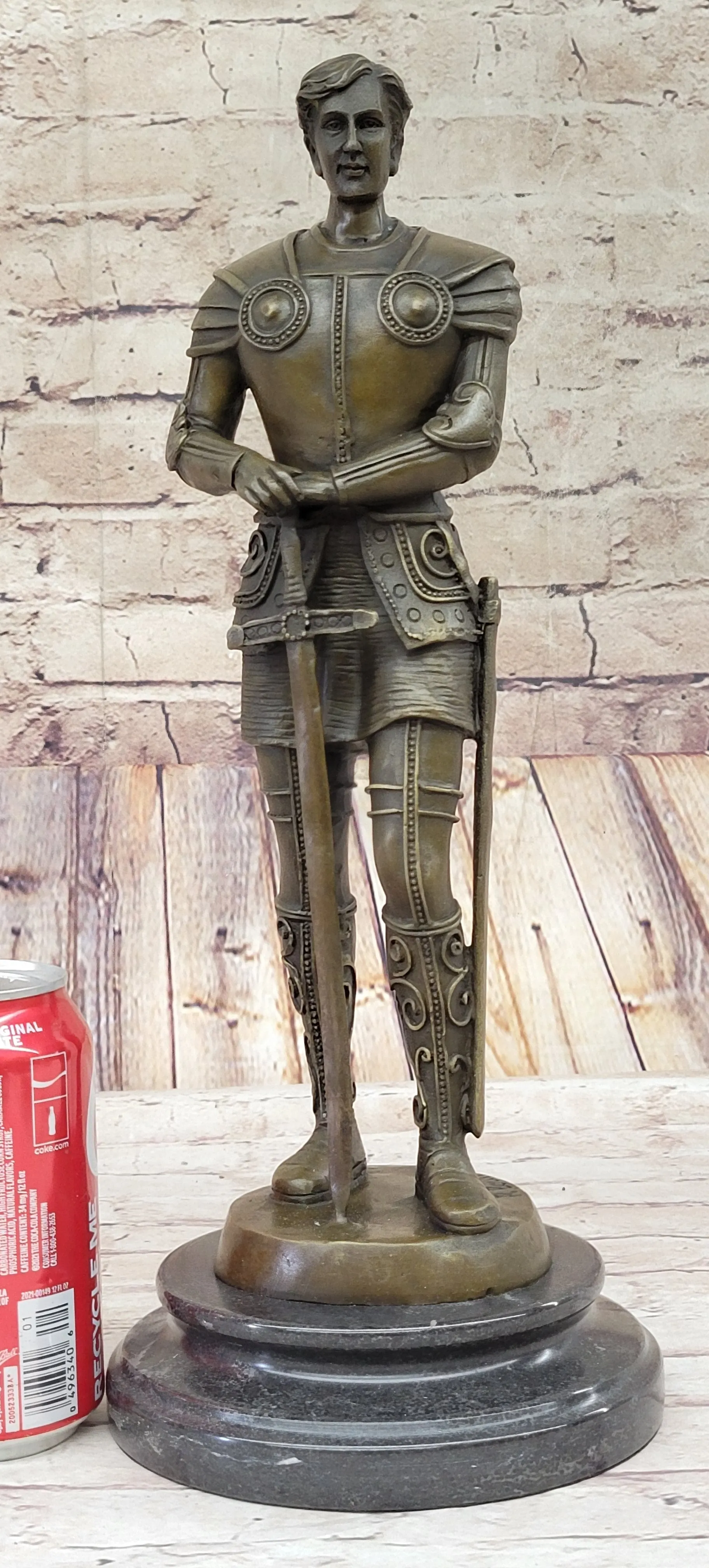 Saint Joan of Arc Bronze Metal Sculpture Statue French History Figurine Decor