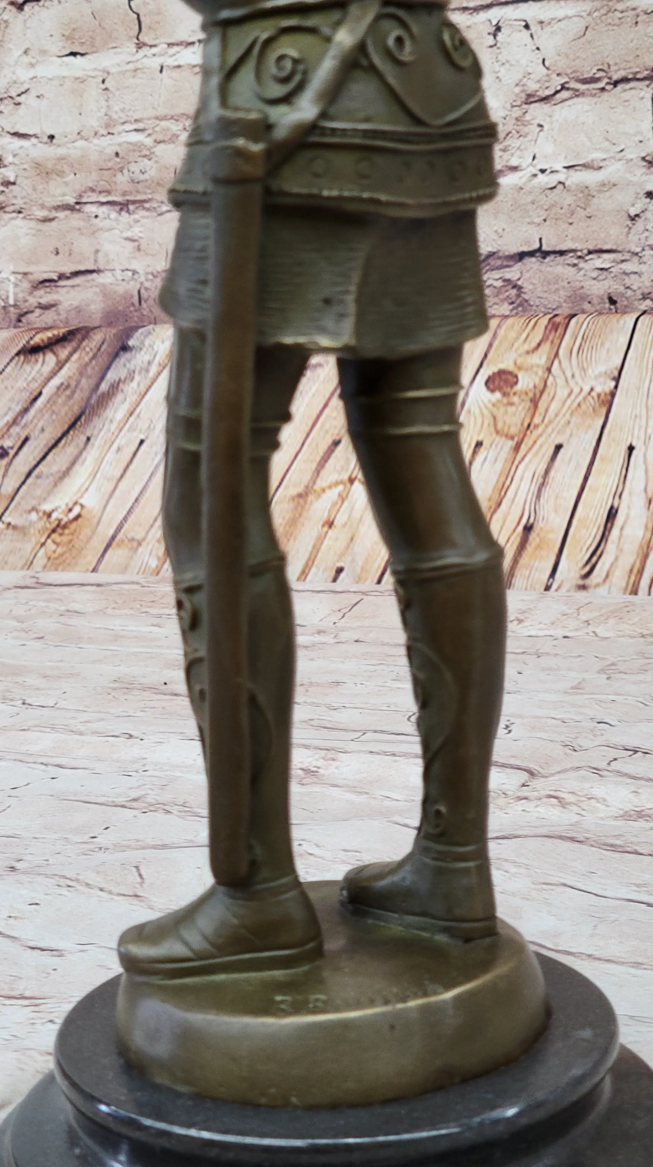Saint Joan of Arc in Plate Armor Bronze Statue Sculpture Figure Art Decor