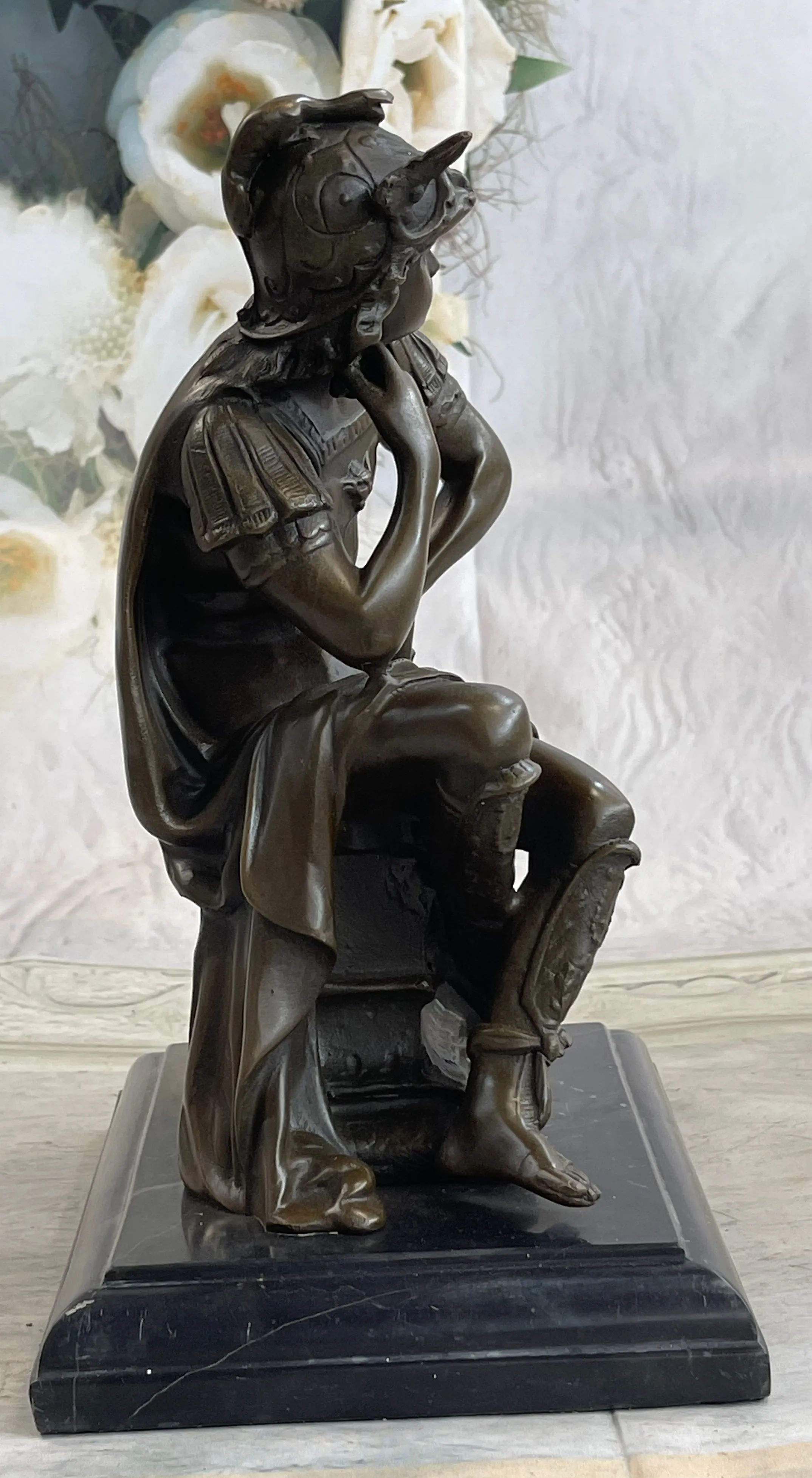 SIGNED GREGOIRE ROMAN EMPEROR WARRIOR BRONZE SCULPTURE FIGURINE STATUE FIGURE