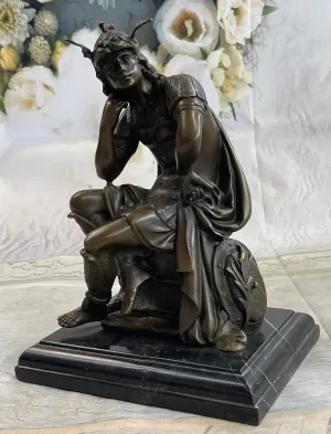 SIGNED GREGOIRE ROMAN EMPEROR WARRIOR BRONZE SCULPTURE FIGURINE STATUE FIGURE