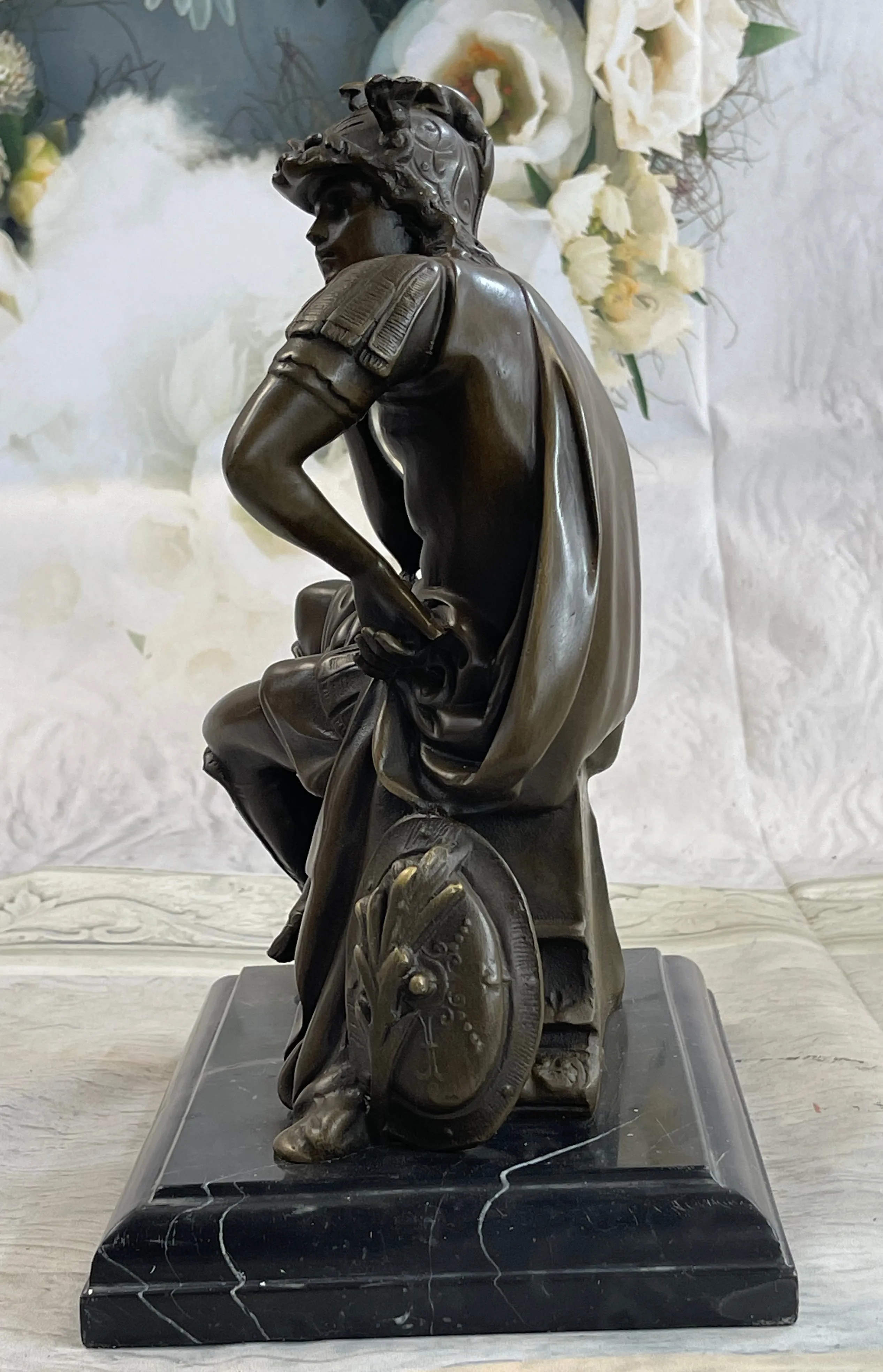 SIGNED GREGOIRE ROMAN EMPEROR WARRIOR BRONZE SCULPTURE FIGURINE STATUE FIGURE