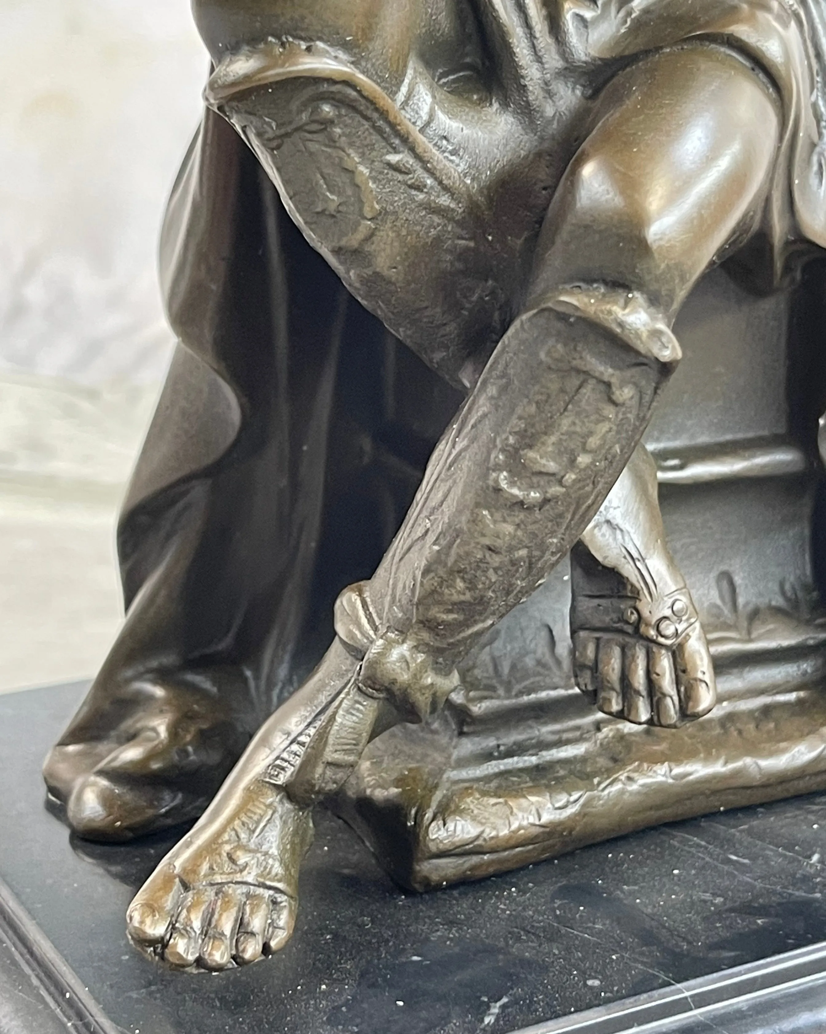 SIGNED GREGOIRE ROMAN EMPEROR WARRIOR BRONZE SCULPTURE FIGURINE STATUE FIGURE