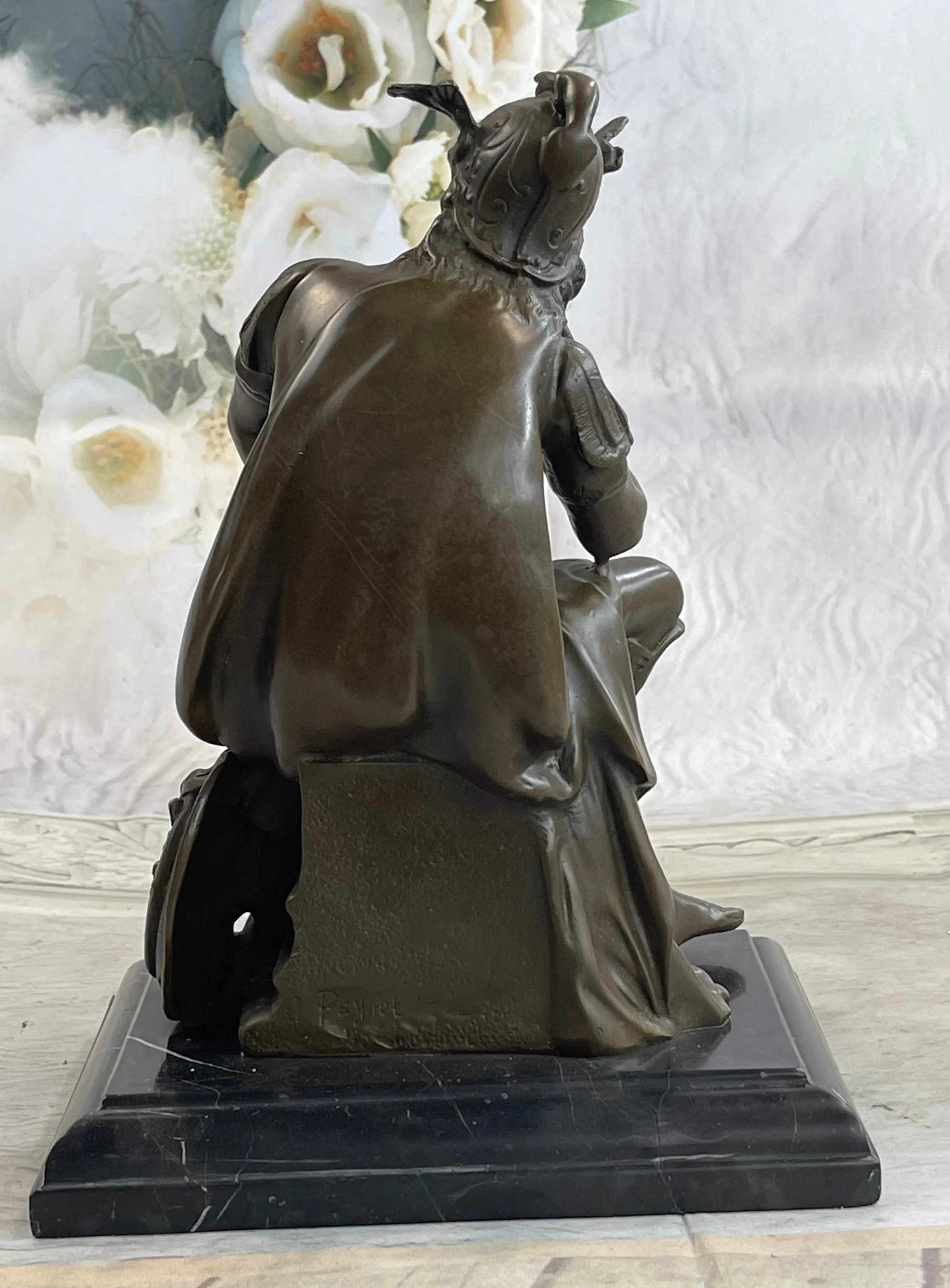 SIGNED GREGOIRE ROMAN EMPEROR WARRIOR BRONZE SCULPTURE FIGURINE STATUE FIGURE