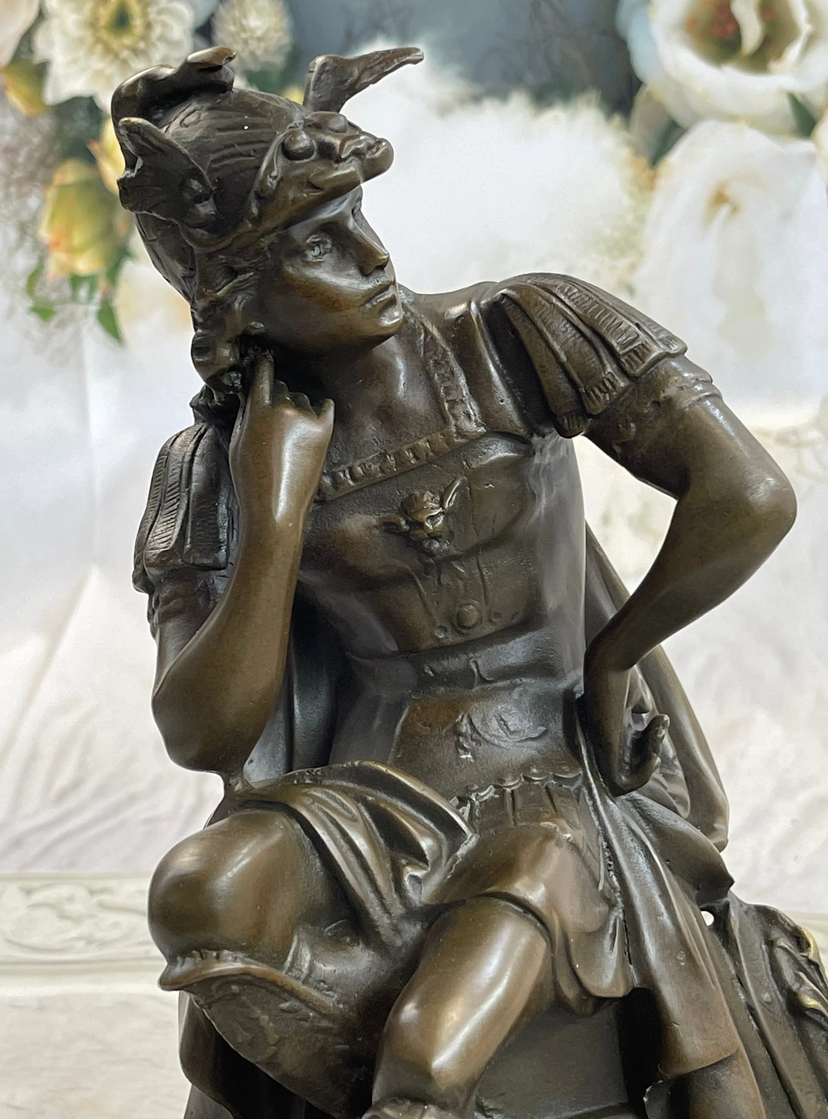 SIGNED GREGOIRE ROMAN EMPEROR WARRIOR BRONZE SCULPTURE FIGURINE STATUE FIGURE